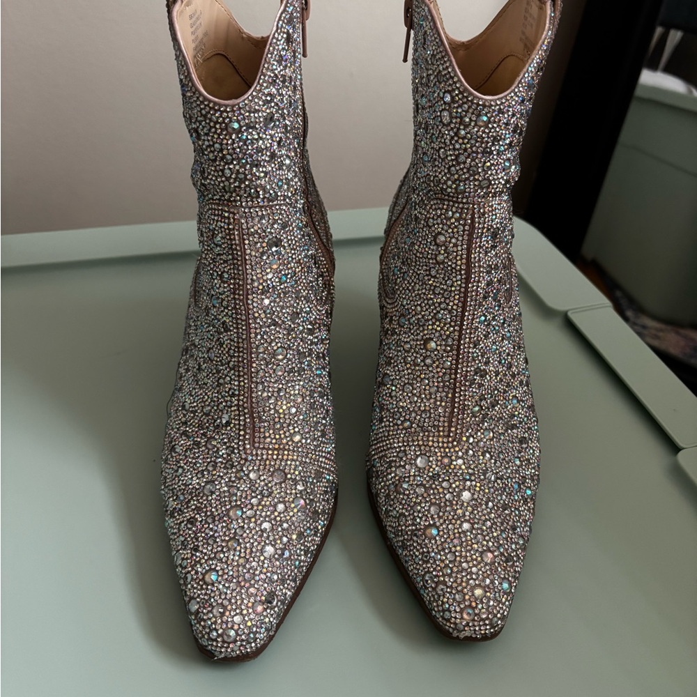 Betsey Johnson Women’s Emory Rhinestone Western Boot